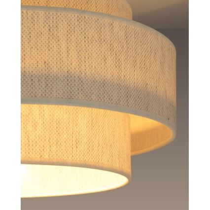 Lustre BOHO em cabo 1xE27/60W/230V diâmetro 40 cm branco