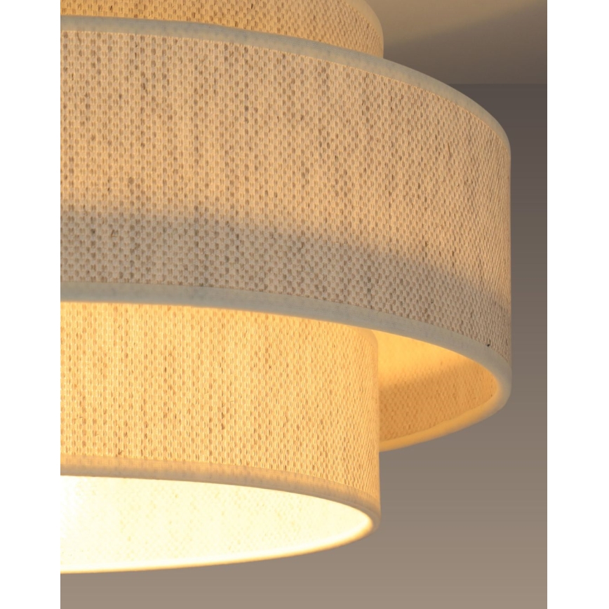 Lustre BOHO em cabo 1xE27/60W/230V diâmetro 40 cm branco