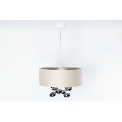 Lustre BUBBLE suspenso com cabo 1xE27/60W/230V Ø 40 cm bege