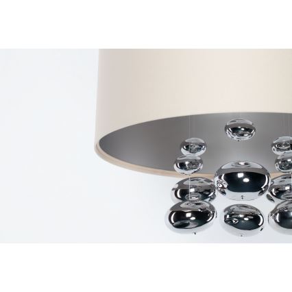 Lustre BUBBLE suspenso com cabo 1xE27/60W/230V Ø 40 cm bege