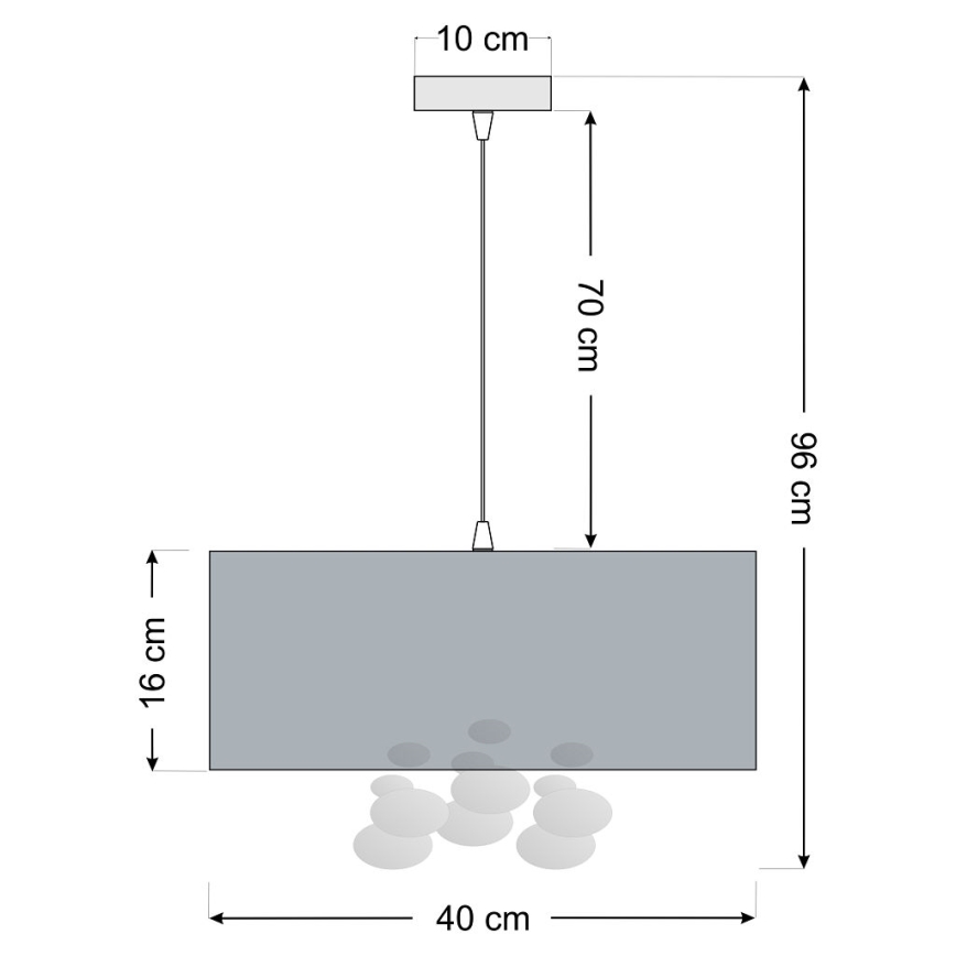 Lustre BUBBLE suspenso com cabo 1xE27/60W/230V Ø 40 cm bege