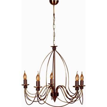 Lustre CLASSIC suspenso por corrente, 5xE14/40W/230V, bronze