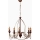 Lustre CLASSIC suspenso por corrente, 5xE14/40W/230V, bronze