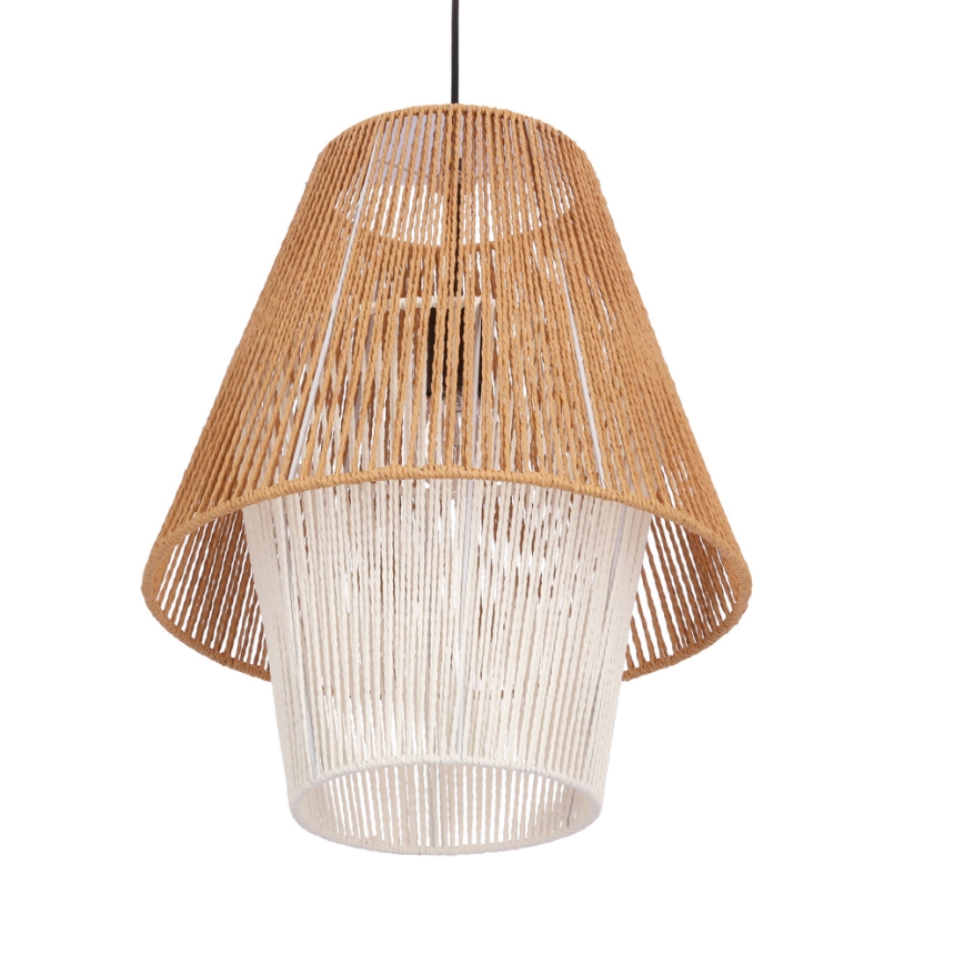 Lustre com cabo AFRICA 1xE27/40W/230V Ø 40 cm castanho/creme