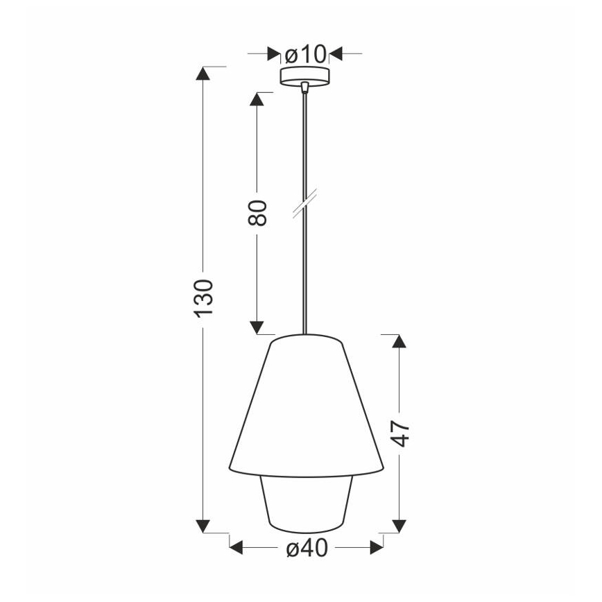 Lustre com cabo AFRICA 1xE27/40W/230V Ø 40 cm castanho/creme