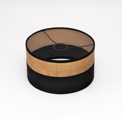 Lustre com cabo ALBA 1xE27/15W/230V Ø 25 cm preto/castanho