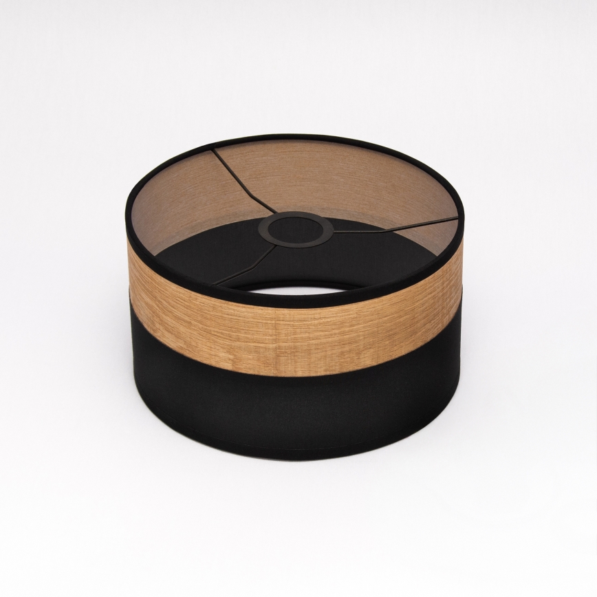 Lustre com cabo ALBA 1xE27/15W/230V Ø 25 cm preto/castanho