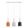 Lustre com cabo ASLI 3xE27/15W/230V multicolorido