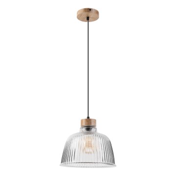 Lustre com cabo ASTA 1xE27/60W/230V Ø 28 cm carvalho