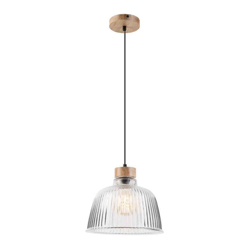 Lustre com cabo ASTA 1xE27/60W/230V Ø 28 cm carvalho