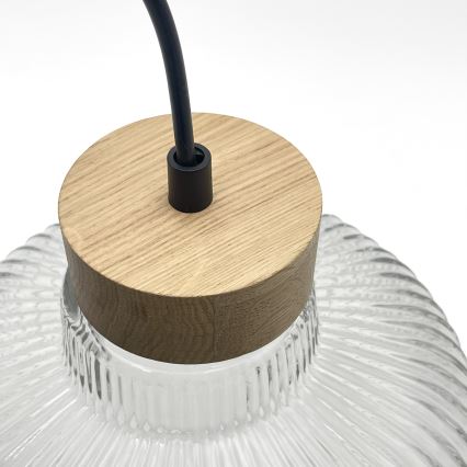 Lustre com cabo ASTA 1xE27/60W/230V Ø 28 cm carvalho