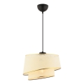 Lustre com cabo BARETTE 1xE27/60W/230V creme/dourado