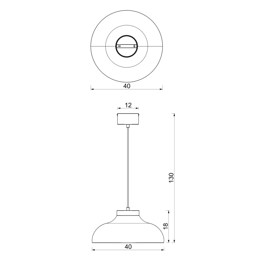 Lustre com cabo BASCA 1xE27/15W/230V cor creme