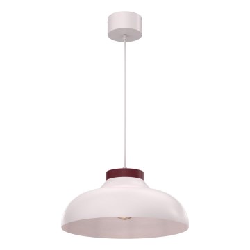 Lustre com cabo BASCA 1xE27/15W/230V creme/bordô