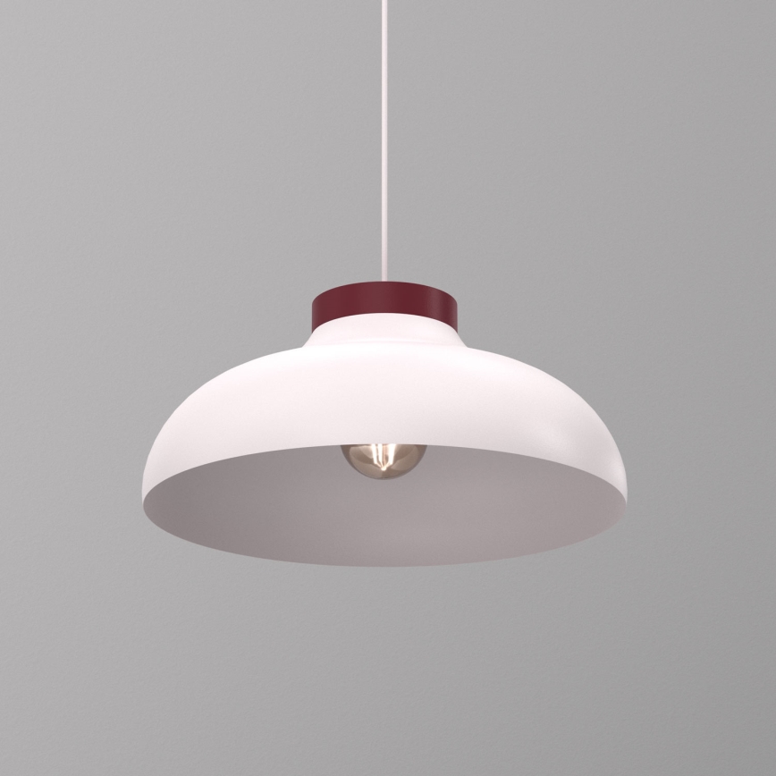 Lustre com cabo BASCA 1xE27/15W/230V creme/bordô