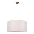 Lustre com cabo BENITA 1xE27/40W/230V creme/carvalho