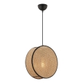 Lustre com cabo BIG DRUM 1xE27/60W/230V castanho/preto