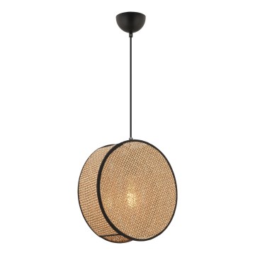 Lustre com cabo BIG DRUM 1xE27/60W/230V castanho/preto