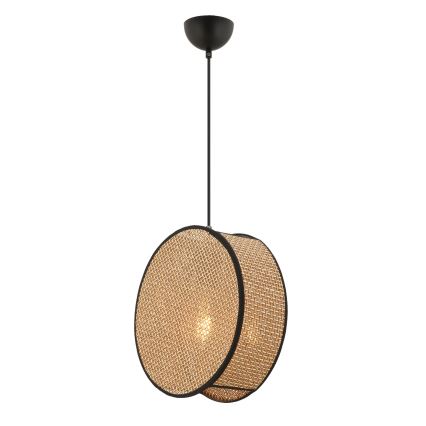 Lustre com cabo BIG DRUM 1xE27/60W/230V castanho/preto