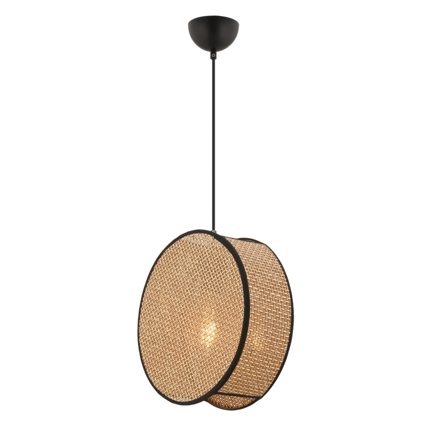 Lustre com cabo BIG DRUM 1xE27/60W/230V castanho/preto
