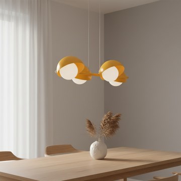 Lustre com cabo BOOM 4xG9/8W/230V laranja