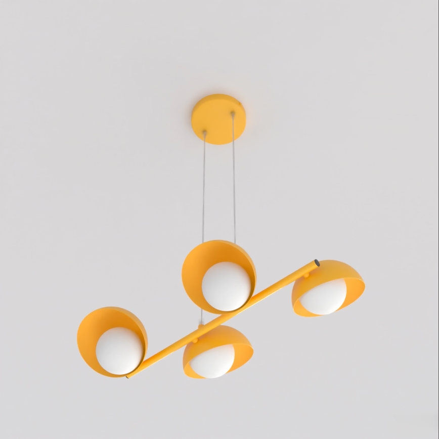 Lustre com cabo BOOM 4xG9/8W/230V laranja