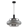 Lustre com cabo BRIZI 1xE27/40W/230V cinzento/fumado