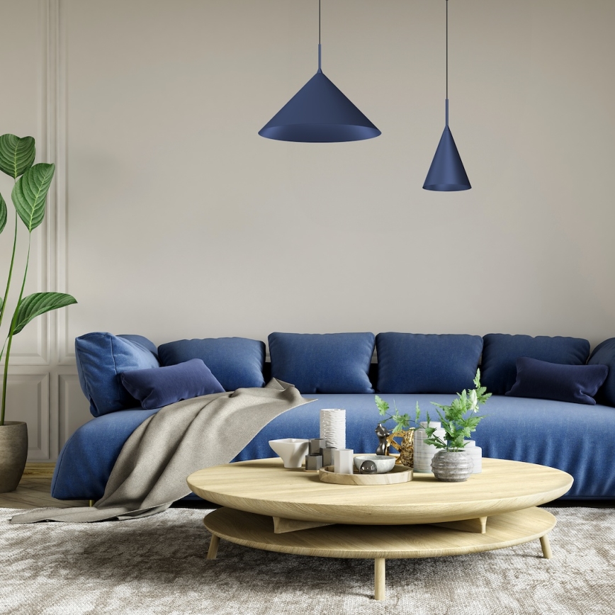 Lustre com cabo CAPITAL 1xGX53/15W/230V, diâmetro 17 cm, azul