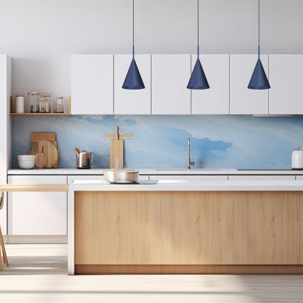 Lustre com cabo CAPITAL 1xGX53/15W/230V, diâmetro 17 cm, azul