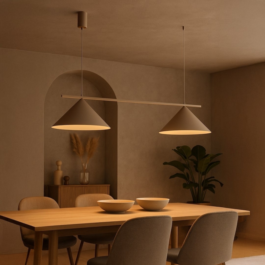 Lustre com cabo CAPITAL 2xGX53/15W/230V taupe