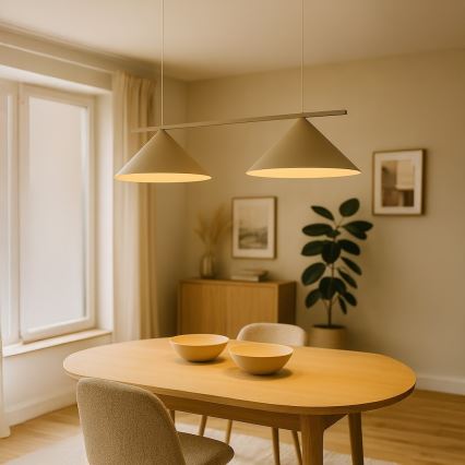 Lustre com cabo CAPITAL 2xGX53/15W/230V taupe