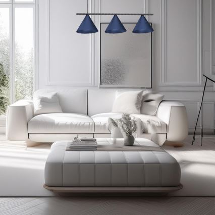 Lustre com cabo CAPITAL 3xGX53/15W/230V azul