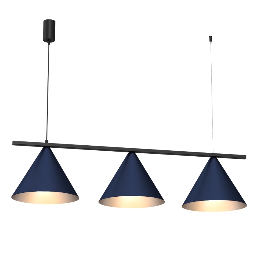 Lustre com cabo CAPITAL 3xGX53/15W/230V azul