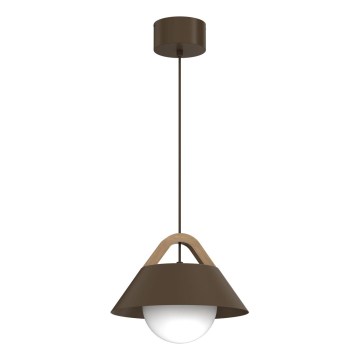 Lustre com cabo FUNDA 1xE27/15W/230V castanho