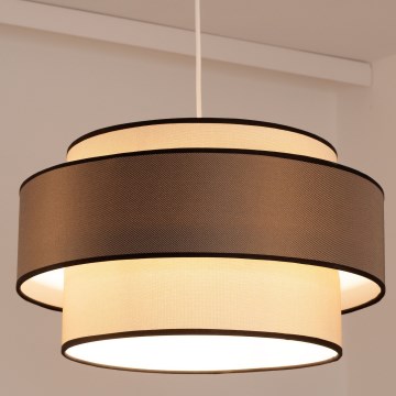 Lustre com cabo GRACE 1xE27/60W/230V diâmetro 40 cm creme/cinzento