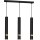 Lustre com cabo JOKER 3xGU10/25W/230V preto/dourado