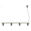 Lustre com cabo KARBON 4xGU10/10W/230V verde
