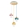 Lustre com cabo LARSO 3xE27/15W/230V multicolorido