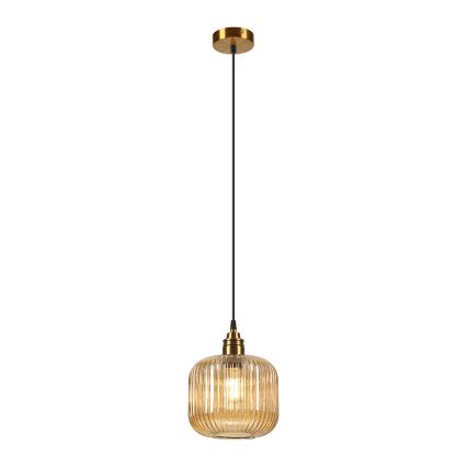 Lustre com cabo MILOU 1xE27/15W/230V dourado/bege fumê