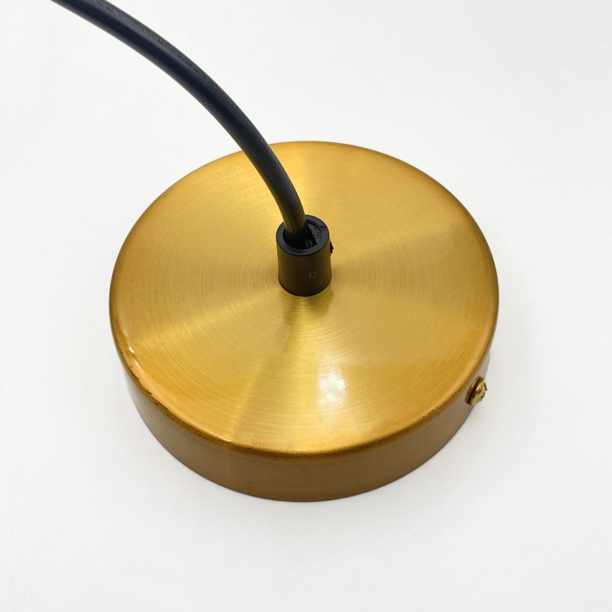 Lustre com cabo MILOU 1xE27/15W/230V dourado/bege fumê