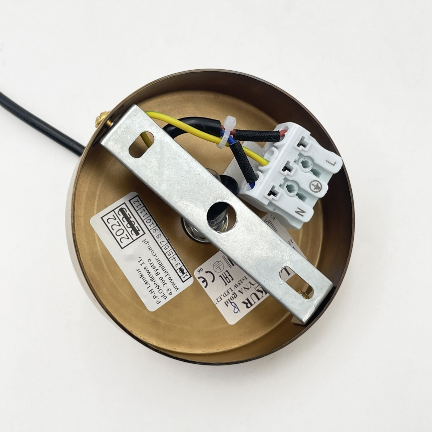 Lustre com cabo MILOU 1xE27/15W/230V dourado/bege fumê