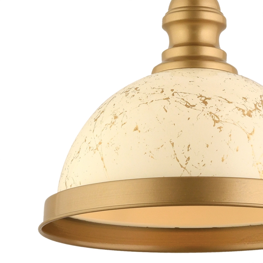 Lustre com cabo MONZA 1xE27/40W/230V Ø 29 cm creme/bronze