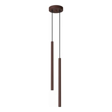 Lustre com cabo PASTELO 2xG9/8W/230V castanho