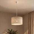Lustre com cabo SIRJA PLISADO 1xE27/15W/230V Ø 35 cm creme