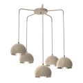 Lustre com cabo SOOL 5xE27/15W/230V bege