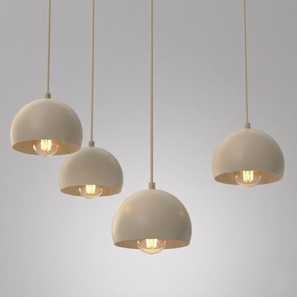Lustre com cabo SOOL 5xE27/15W/230V bege
