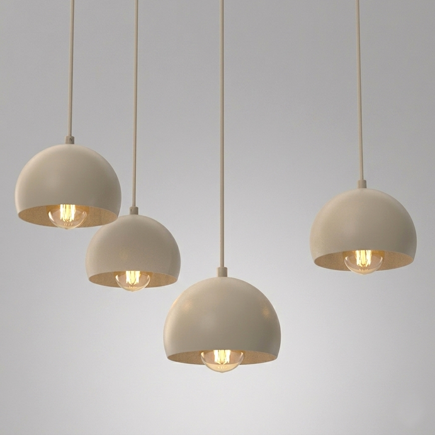 Lustre com cabo SOOL 5xE27/15W/230V bege