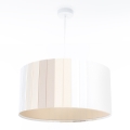 Lustre com cabo STRIPES 1xE27/60W/230V Ø 60 cm creme