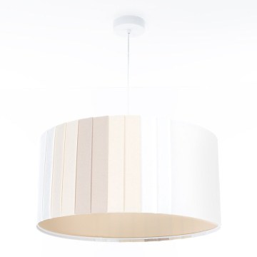 Lustre com cabo STRIPES 1xE27/60W/230V Ø 60 cm creme