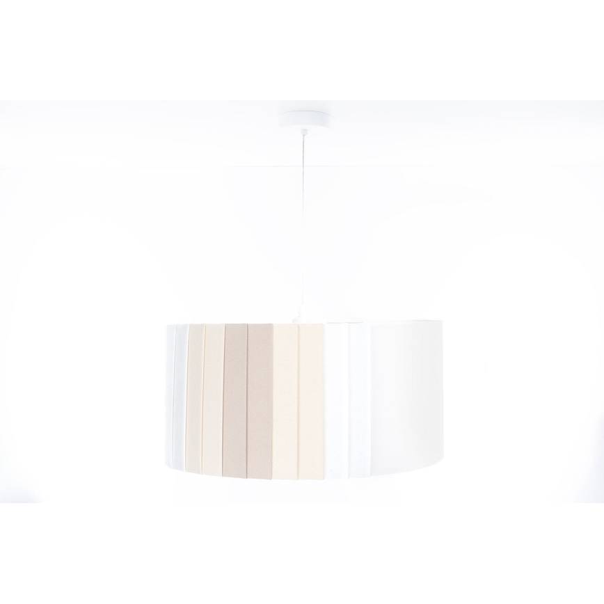 Lustre com cabo STRIPES 1xE27/60W/230V Ø 60 cm creme
